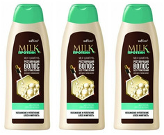 Шампунь Belita MILK протеин "Реставрация волос без утяжеления" 500 мл, 3 шт. Bielita