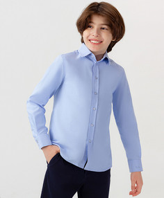 Рубашка на пуговицах голубая Button Blue (146)