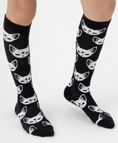 Гольфы с принтом черные Button Blue (22-24)