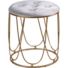 Пуф Glasar серый 40х40х45 см ГЛАСАР