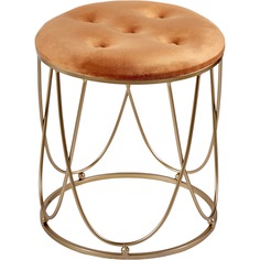 Пуф Glasar оранжевый 40х40х45 см ГЛАСАР