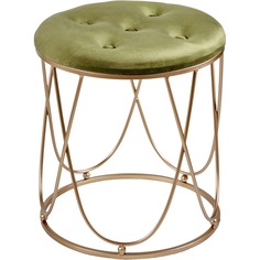 Пуф Glasar зелёный 40х40х45 см ГЛАСАР