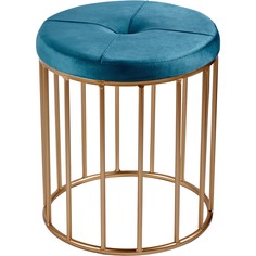 Пуф Glasar синий 35х35х40 см ГЛАСАР