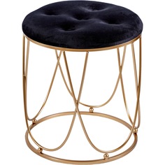 Пуф Glasar чёрный 35х35х40 см ГЛАСАР