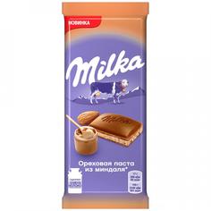 Шоколад Milka молочный с ореховой пастой из миндаля и с дробленым карамелизированным миндалем, 85 г