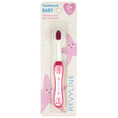 Детская зубная щетка Revyline baby s3900, от 0 до 3 лет, розовая мягкая