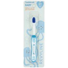 Детская зубная щетка Revyline baby s3900, от 0 до 3 лет, голубая мягкая
