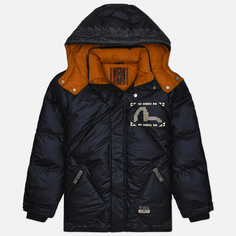 Мужской пуховик Evisu Heritage Chimayo Printed Embroidery Down, цвет чёрный, размер S