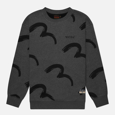 Мужская толстовка Evisu Heritage Seagull All Over Print, цвет серый, размер M