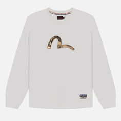 Мужской лонгслив Evisu Heritage Seagull Brocade Applique, цвет белый, размер XXL