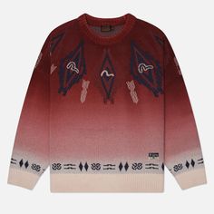 Мужской свитер Evisu Heritage Chimayo Pattern, цвет бордовый, размер XXL