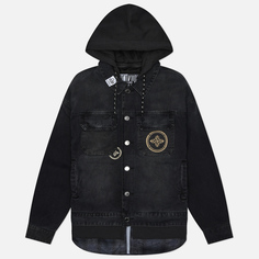 Мужская джинсовая куртка Evisu Evisukuro 3 In 1 Padded Trucker, цвет чёрный, размер XL