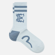 Носки Evisu Heritage Evergreen Logo Jacquard, цвет голубой, размер 40-46 EU