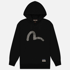 Мужская толстовка Evisu Heritage Hot Fix Seagull Hoodie, цвет чёрный, размер S