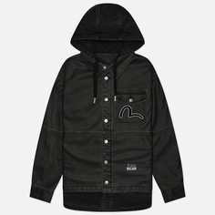 Мужская демисезонная куртка Evisu Heritage Vegan Leather Detachable, цвет серый, размер L