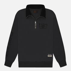 Мужская толстовка Evisu Heritage Daruma Embroidery Half-Zip, цвет серый, размер L