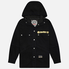 Мужская джинсовая куртка Evisu Heritage Ninja Daruma Printed Denim, цвет синий, размер S
