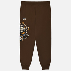 Мужские брюки Evisu Heritage Ninja Daruma Printed, цвет коричневый, размер M