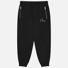 Мужские брюки Evisu Heritage Rhinestone Seagull Relax Fit, цвет чёрный, размер M