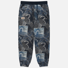Мужские брюки Evisu Heritage Seagull Pocket All Over Digital Print, цвет синий, размер S
