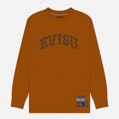 Мужской лонгслив Evisu Heritage Logo Kamon Printed, цвет бежевый, размер S