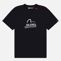 Мужская футболка Evisu Evisukuro Tape Type Logo, цвет чёрный, размер XL