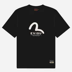Мужская футболка Evisu Heritage Printed Seagull Evisu Multi-Pocket, цвет чёрный, размер S