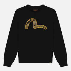 Женская толстовка Evisu Brocade Applique Seagull Logo Embroidery, цвет чёрный, размер L