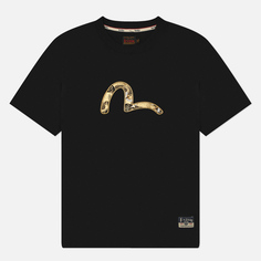 Мужская футболка Evisu Heritage Seagull Brocade Applique, цвет чёрный, размер M