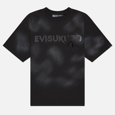 Мужская футболка Evisu Evisukuro Garment Dyed Calligraphy Logo Pocket, цвет серый, размер XL