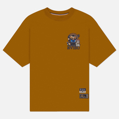 Мужская футболка Evisu Heritage Tanuki Fortune Cat Daruma Printed, цвет бежевый, размер XL