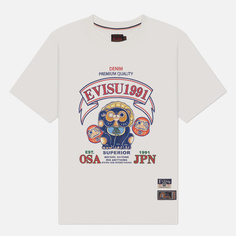 Мужская футболка Evisu Heritage Tanuki Daruma Printed, цвет белый, размер L