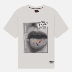 Мужская футболка Evisu Heritage Lips Seagull Photo Printed, цвет белый, размер M
