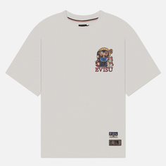 Мужская футболка Evisu Heritage Tanuki Fortune Cat Daruma Printed, цвет белый, размер XL