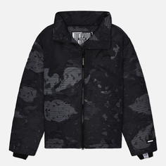 Мужской пуховик Evisu Evisukuro Boro Fabric Printed Down, цвет серый, размер L