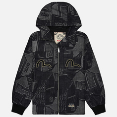 Мужская куртка ветровка Evisu Heritage Replicate Denim All Over Print, цвет синий, размер M