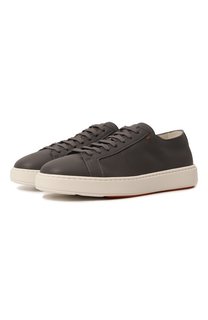Кожаные кеды Santoni