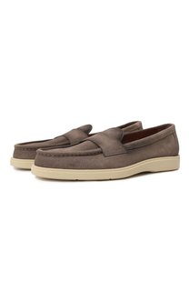 Замшевые лоферы Detroit Santoni
