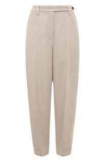 Брюки из вискозы и льна Brunello Cucinelli