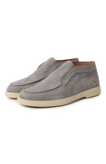 Ботинки из нубука Santoni