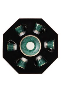 Набор из шести чайных чашек с блюдцами Malachite Stefano Ricci