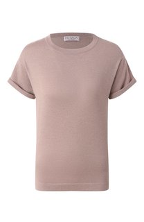 Футболка из кашемира и шелка Brunello Cucinelli