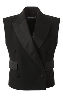 Жилет из шерсти и шелка Dolce & Gabbana