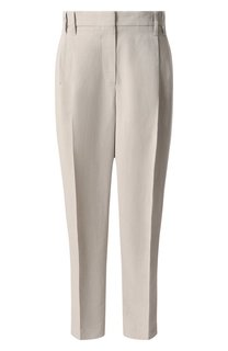 Брюки из вискозы и льна Brunello Cucinelli