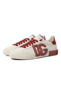 Кожаные кеды Portofino Vintage Dolce & Gabbana