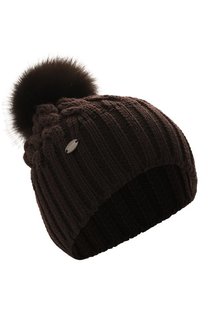 Шерстяная шапка с отделкой из меха соболя Black Sable