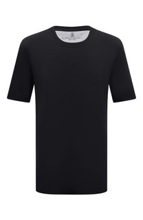 Футболка из хлопка и шелка Brunello Cucinelli