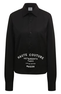 Хлопковая рубашка VETEMENTS