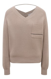 Хлопковый пуловер Brunello Cucinelli
