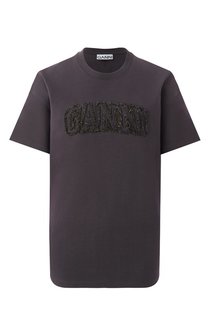 Хлопковая футболка Ganni